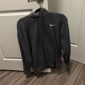 Nike Dark Gray Hoodie with White Swoosh